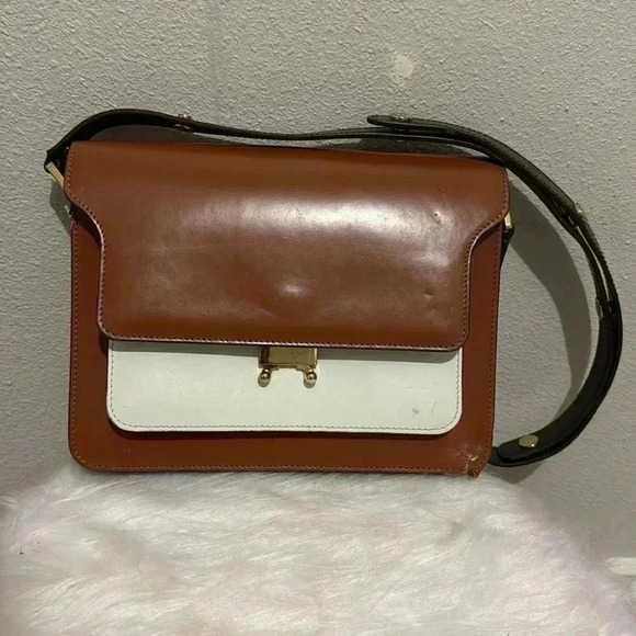 Marni TRUNK LEATHER CROSSBODY BAG - Picture 1 of 12